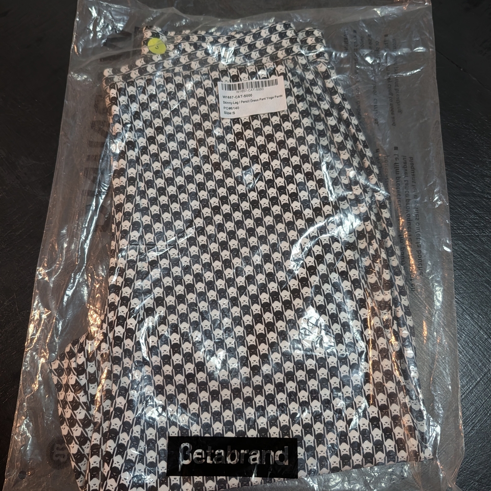 Betabrand Black and White Geometric Women's Pants